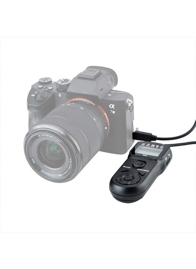 JJC - Intervalometer Timer Remote Control Shutter Release for Sony A6000 A6100 A6600 A6500 A6400 A6300 A1 A7 A7II A7III A7IV A7R V IV A7RIII II A7S II A7SIII A9 ZV-1 RX100 VII VI V VA IV RX10 IV & More - Image 1