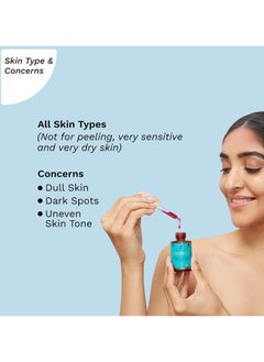PILGRIM 25% AHA + 2% BHA + 5% PHA Peeling Solution for Face  10-Minute Facial  Chemical peel for face for glowing skin  Exfoliating serum Men And Women  At-home facial  30ml  - Image 3
