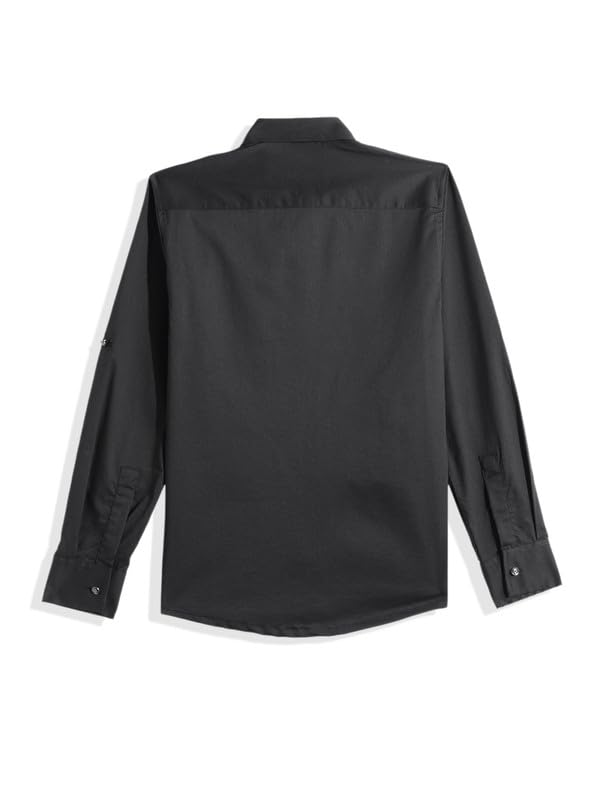 CHARCHIT Boys Full Sleeves Embroidered Shirt Black - Image 5
