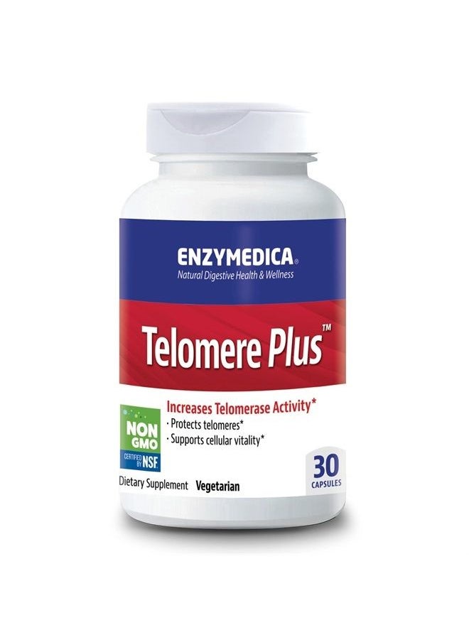 ENZYMEDICA - , Telomere Plus, Enzyme Support for Cellular Health, 30 Capsules - Image 1