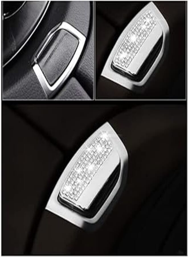 Compatible with 2016 Mercedes E-Class 2016 to 2019 Consult Center Button Opening Accessory Silver