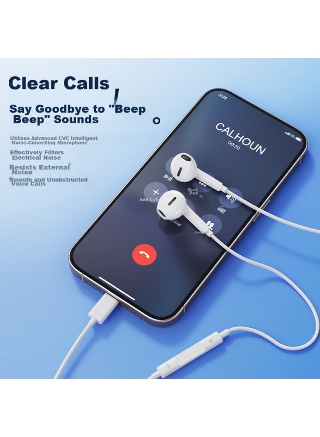 Kovol Wired Earphones Compatible With Apple 15/16, Iphone 15/16 Pro Max Plus, Mobile Phone Type-c Dedicated, Ipad Tablet Usb-c Interface - Image 5