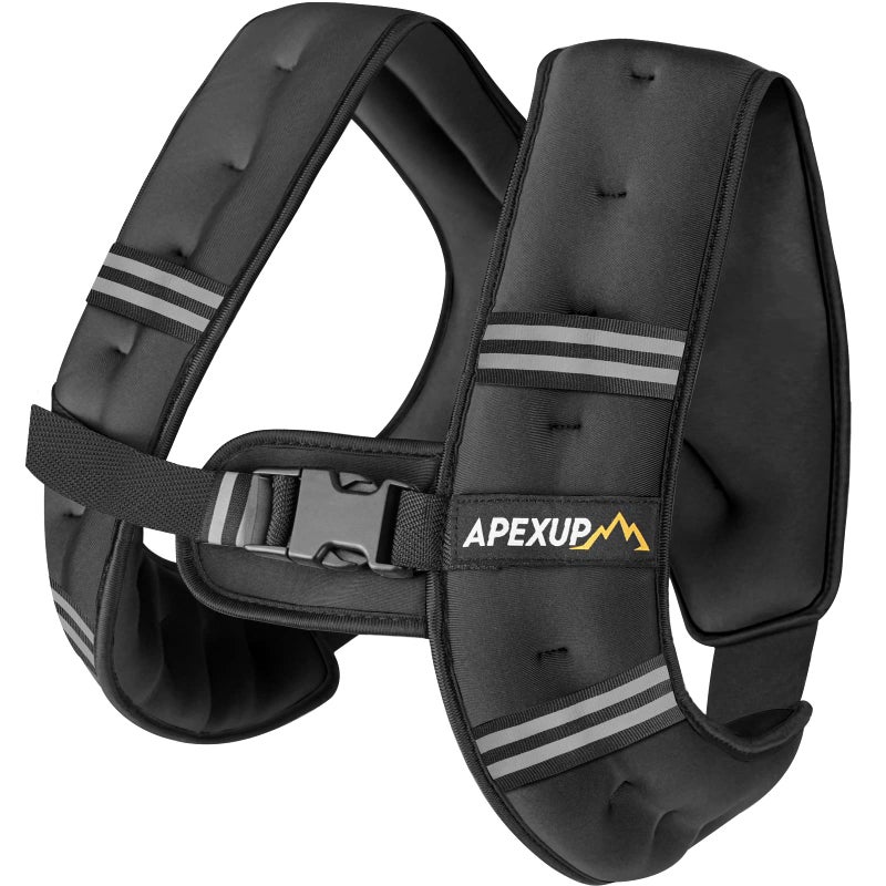 APEXUP 5lbs Weighted Vest Men Women, Weight Vest for Women Workout Equipment for Strength Training Running (Black) - Image 1