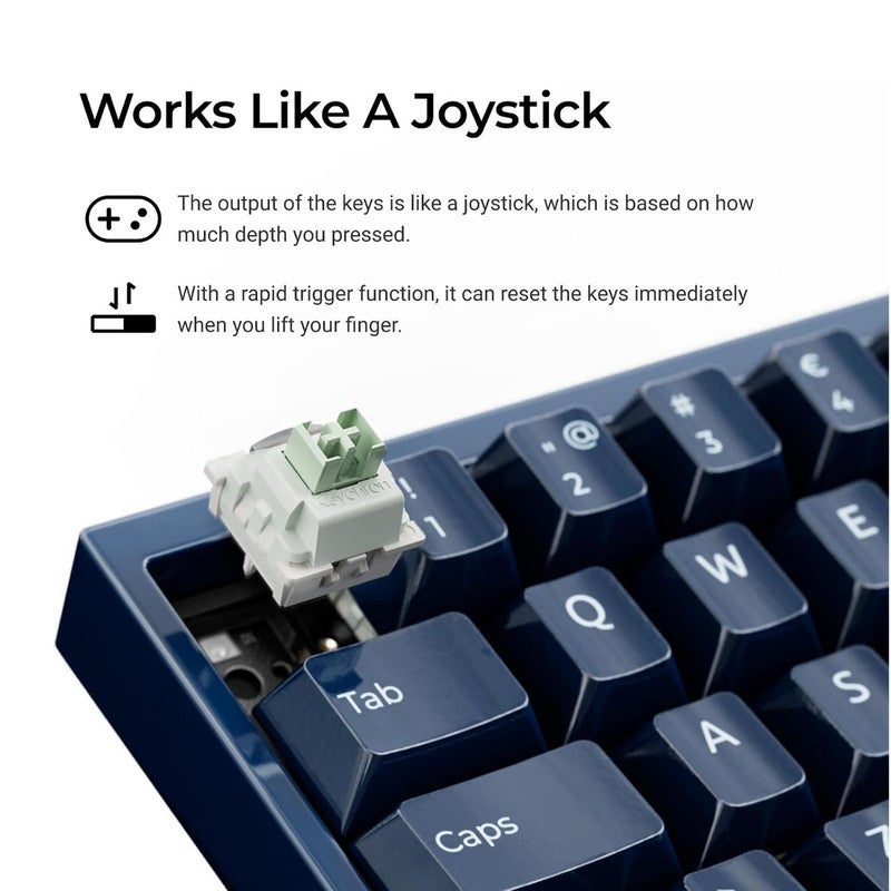 Keychron Q16 HE 8K Gaming Keyboard 65% Alice Layout, Ceramic Case, Lime Magnetic Switches, 8000Hz Polling Rate Rapid Trigger, Hot Swap Web Launcher - Q16HW-J1-AR - Image 4