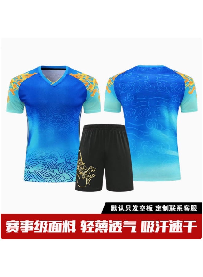 Paris National Team Table Tennis Uniforms Children's And Adult Sports Suits Men's And Women's Training Team Uniforms Compeion Dragon Pattern Uniforms Tops