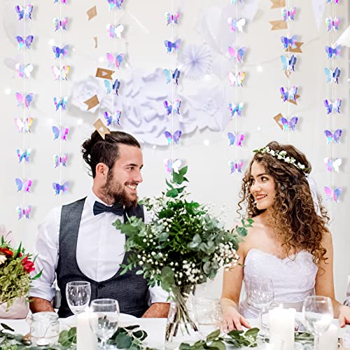 Zonon 8 Pieces 3D Butterfly Hanging Garlands Decoration Butterfly Paper Party Streamers Backdrop for Wedding Birthday Fairly Baby Shower Holiday Party Decorations (2.8 x 2.4 Inches) - Image 3
