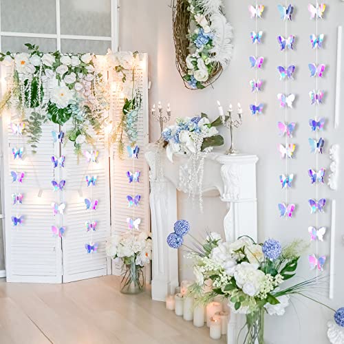 Zonon 8 Pieces 3D Butterfly Hanging Garlands Decoration Butterfly Paper Party Streamers Backdrop for Wedding Birthday Fairly Baby Shower Holiday Party Decorations (2.8 x 2.4 Inches) - Image 4