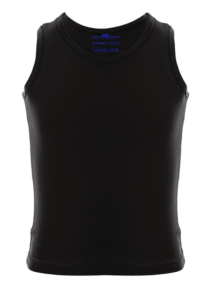 ميسري فانله حماله قطن مريح اولادى-اسود - Image 1