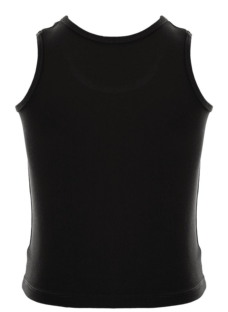 ميسري فانله حماله قطن مريح اولادى-اسود - Image 2