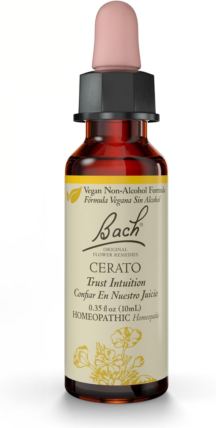 Bach Bach Original Flower Remedies, Cerato (Non-Alcohol Formula) - Trust Intuition - Natural Homeopathic Flower Essence for Emotional Balance - Vegan, Gluten Free, Sugar Free - 10mL Dropper 