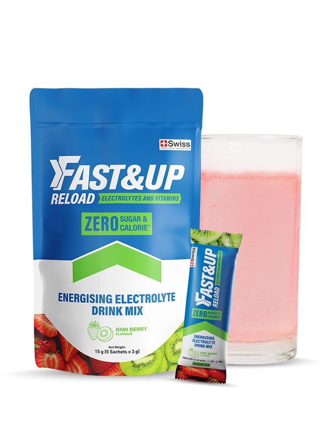 FAST&UP Reload - Zero Sugar Instant Hydration Sticks - Kiwi Berry Flavour - Image 1