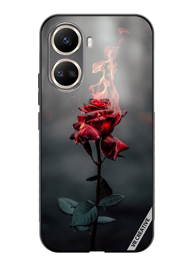 VR CREATIVE Protective Case Cover For Huawei Nova 10 SE Burning Rose Design Multicolour - Image 1