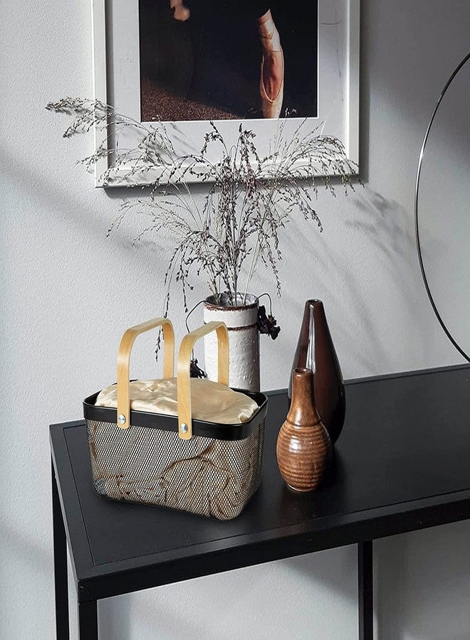 Ritmo Steel Basket with Handle - Delicate and Durable Garden Baskets for Gathering Vegetables,Practical Fruit Basket Garden Harvest Basket Suitable for Bathroom, Cabinet, Kitchen. - Image 3