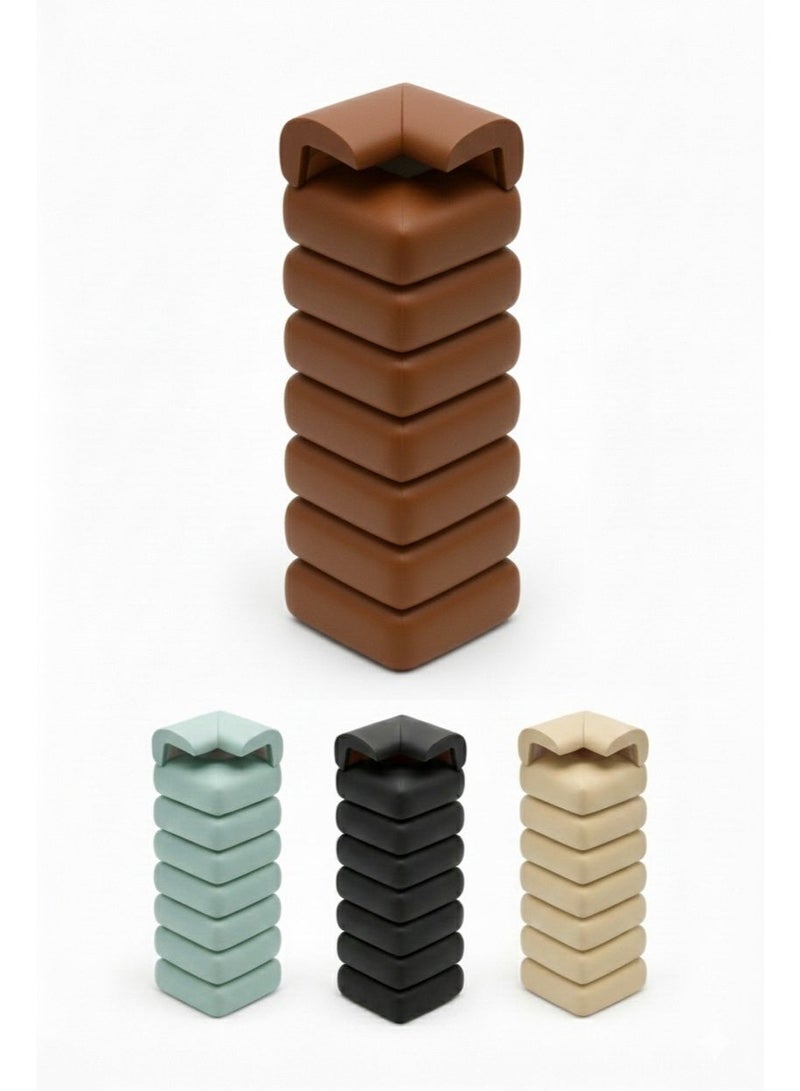 زوبا 8 قطع حماية الطفل فوم حامي ركن الزوايا المضادة للتصادم-لون عشوائي - Image 1