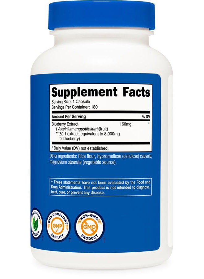 Nutricost Blueberry Extract 8000mg Equivalent (from 160mg of 50:1 Extract), 180 Capsules - Vegetarian, Gluten Free and Non-GMO - Image 5