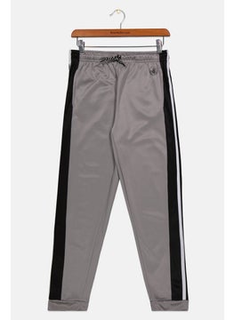 Kids Boy Brand Logo Drawstring Jogger Pant, Grey Combo