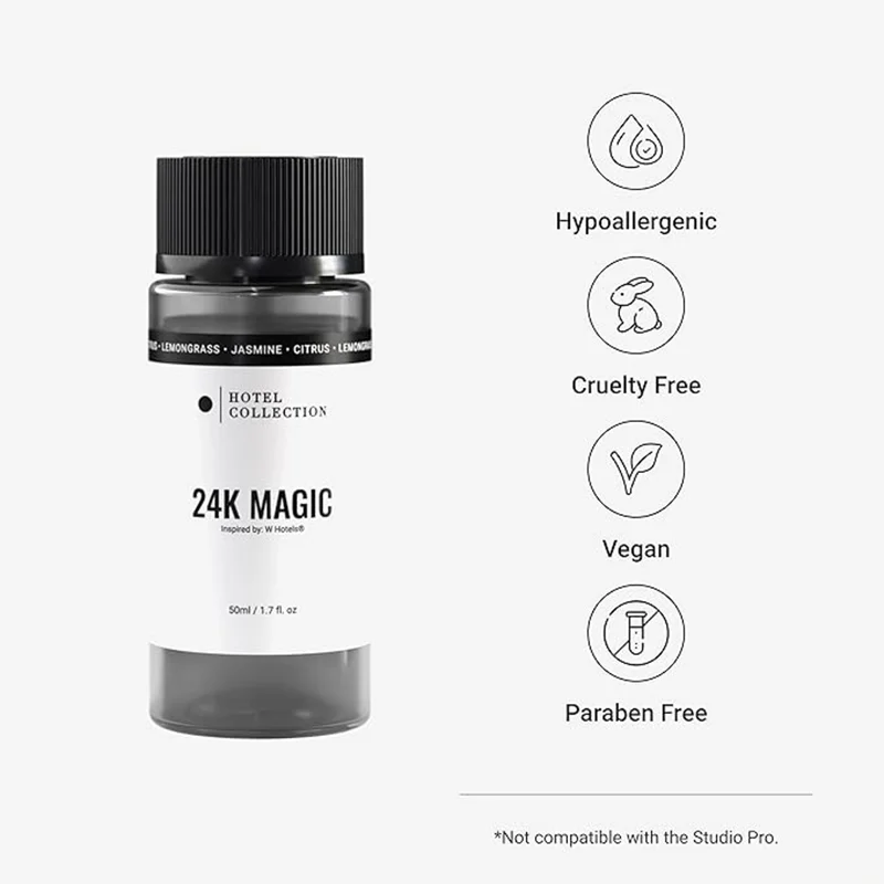 هوتيل كوليكشن 24K Magic Fragrance Oil Blend - Hotel Inspired for Luxury Essential Oil Diffusers - Aromatherapy Scent Diffuser Oil - Bergamot, Lemon, and Lemongrass - 50 mL, 1.7 fl oz