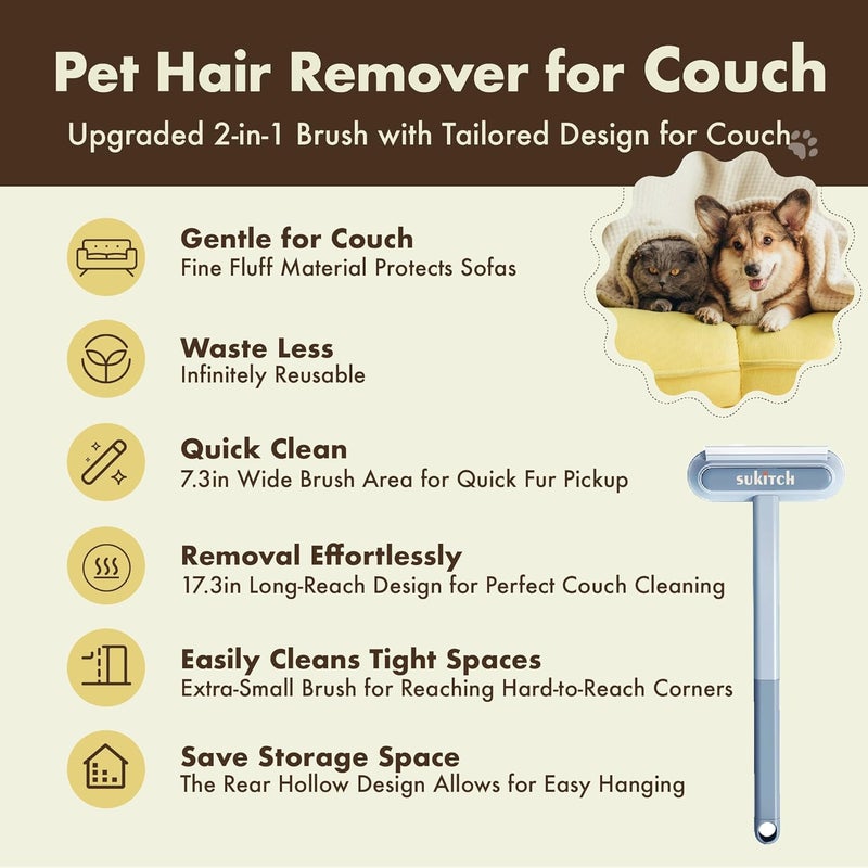 sukitch Cleaner Pro Pet Hair Remover, Multi-in-One Brush for Cat & Dog - Easy-to-Use, Highly Efficient, Portable, Cleaning, and Washable Tool for Lint, Fur on Couch, Carpet, Mat, Car, Furniture - Image 2