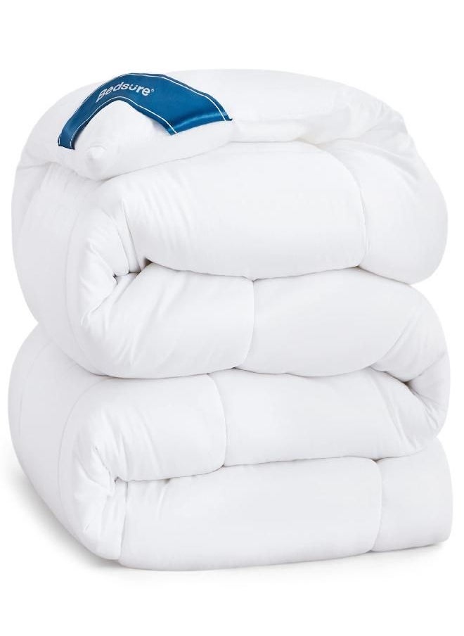 Bedsure California King Comforter Duvet Insert - Down Alternative White Cal Size, Quilted All Season with Corner Tabs