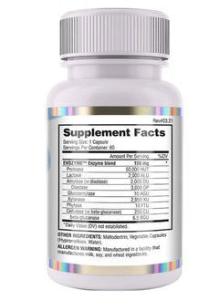 Evogen Nutrition Evozyme 60 Capsules Dietary Supplement  - Image 2