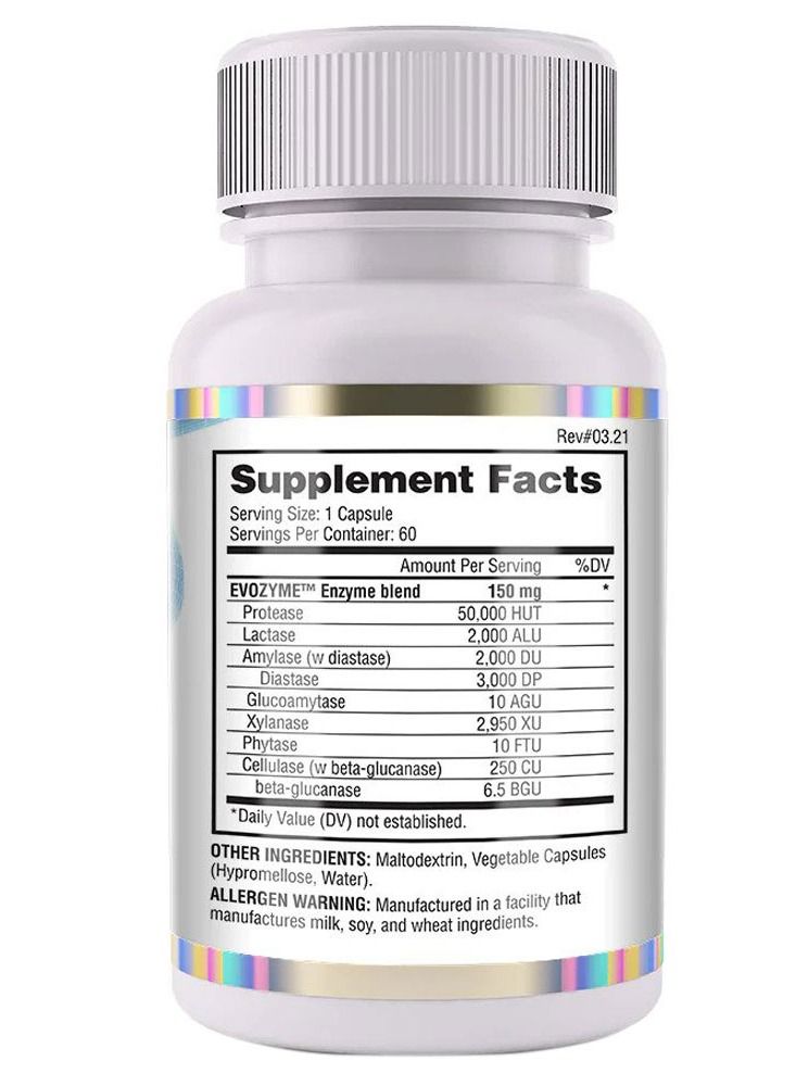 أيفوجن نيوتريشن evozyme 60 کیپسول غذائی ضمیمہ - Image 2