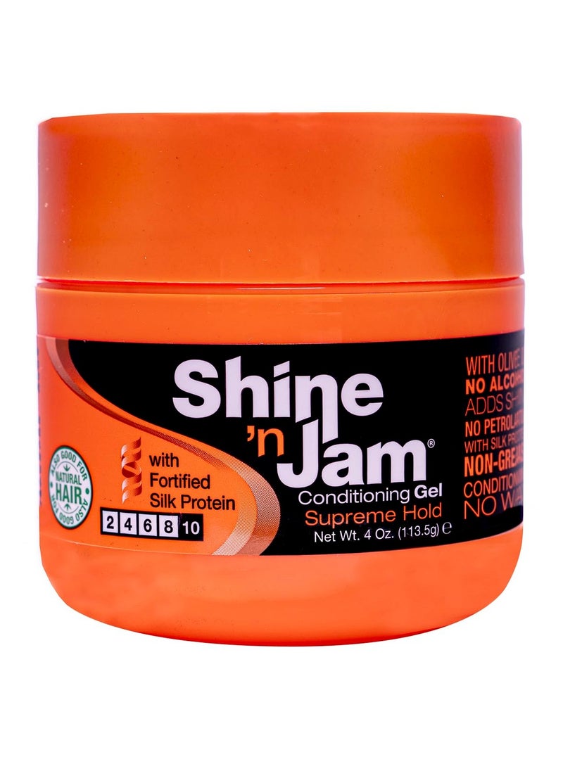 Ampro - Ampro Shine 'n Jam Conditioning Gel Supreme Hold 4.0 Oz (Pack of 1) - Image 1