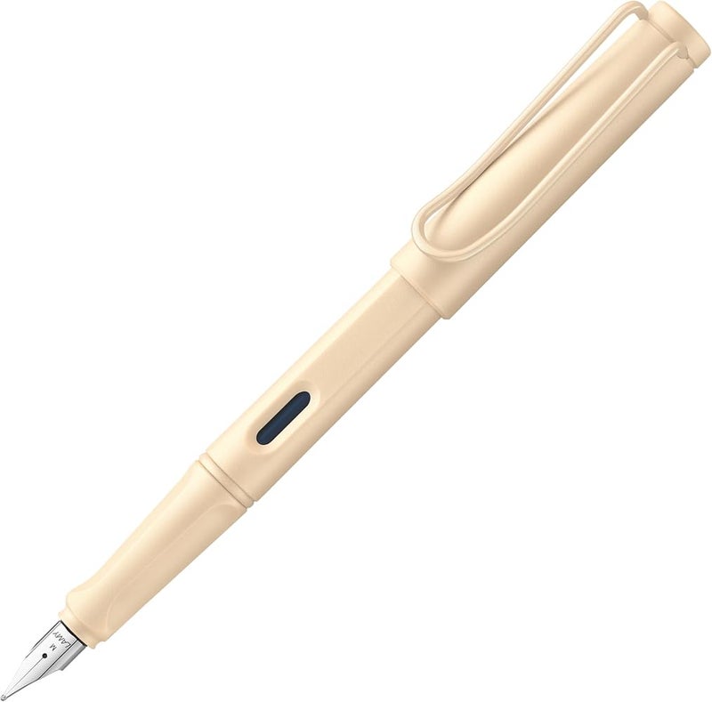 لامي قلم رصاص LAMY safari Modern من البلاستيك المتين، بلون كريمي، مزود بمقبض مريح ونصل من الفولاذ؛ يشمل خرطوشة حبر Lamy T 10 باللون الأزرق - Image 1