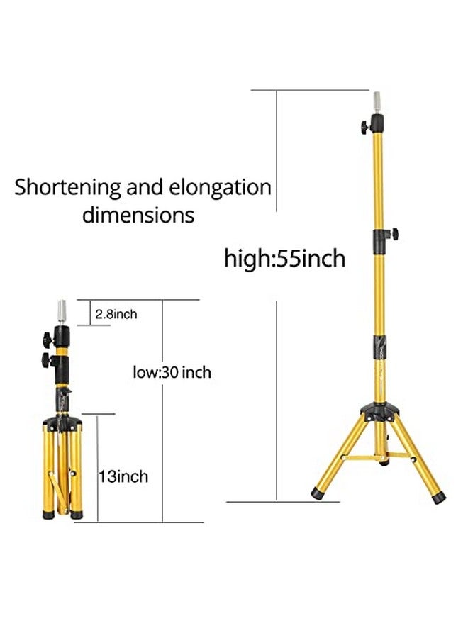 AliLeader Heavy Duty Wig Stand Tripod - 55 Inch Mannequin Head Stand Wig Stand Tripod with Head Wig Head Stand with Mannequin Head Adjustable Wig Tripod Stand for Styling (Mannequin Head Not Included) - Image 3