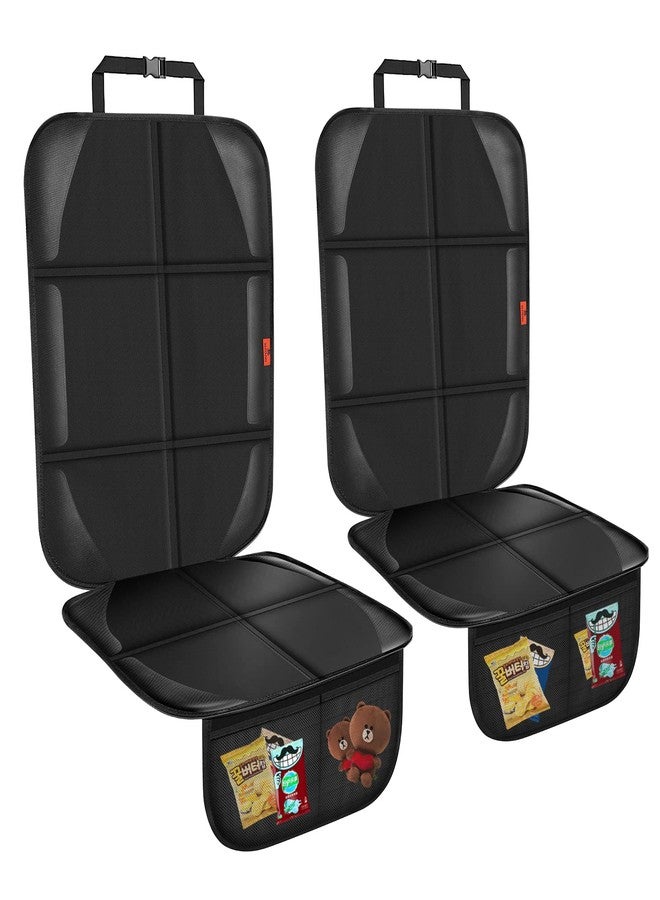 XHYANG Car Seat Protector,Auto Car Seat Protectors Baby Carseat Waterproof & Durable 600D Fabric for Child Baby Car Seat Mat Vehicle Pet Cover 2 Storage Pockets (2 Pack) - Image 1