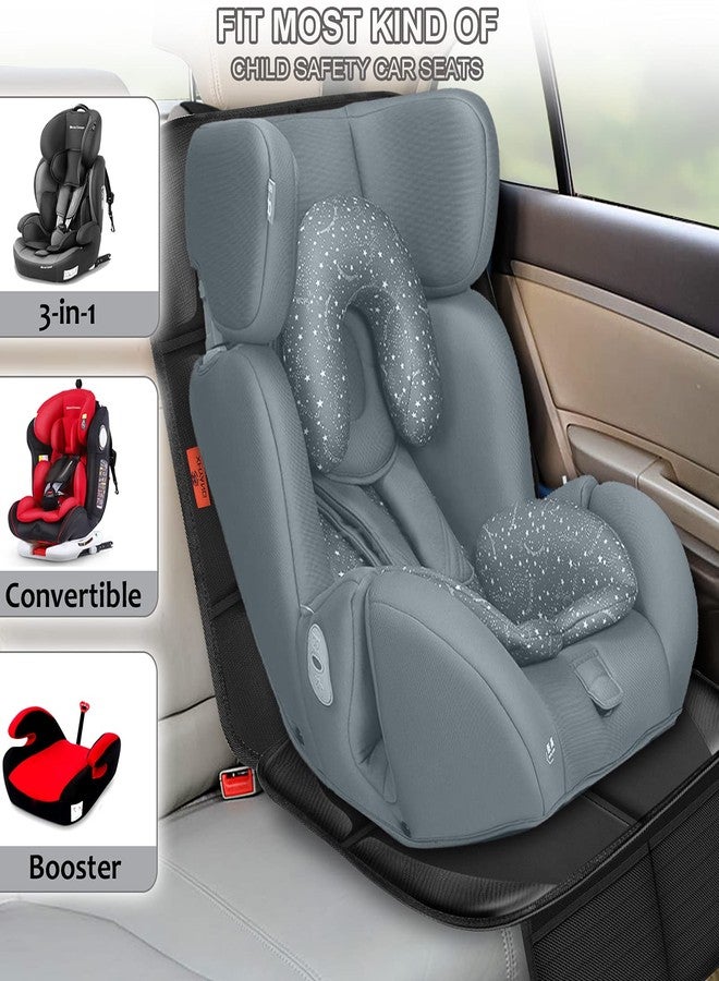 XHYANG Car Seat Protector,Auto Car Seat Protectors Baby Carseat Waterproof & Durable 600D Fabric for Child Baby Car Seat Mat Vehicle Pet Cover 2 Storage Pockets (2 Pack) - Image 4