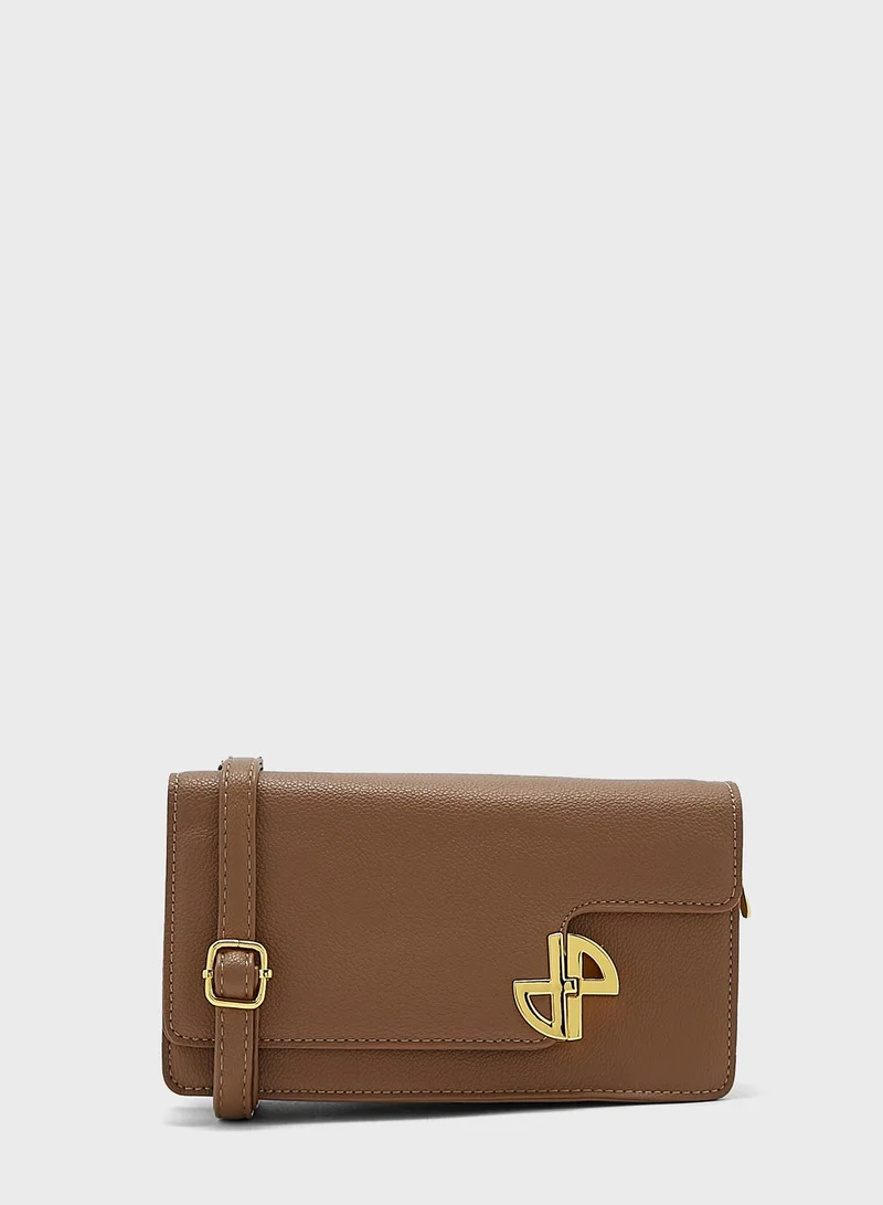 ELLA Flap Bag With Gold Clasp
