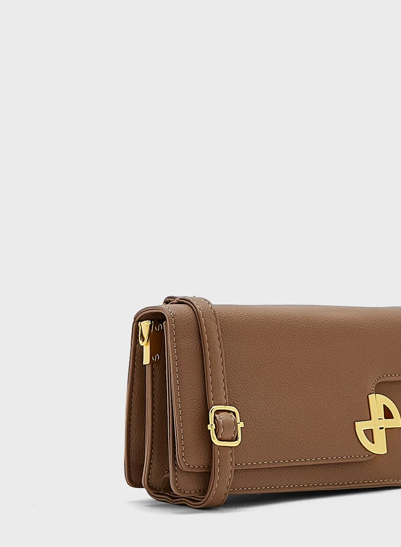 ELLA Flap Bag With Gold Clasp
