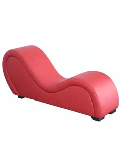 Poppins Home Poppins HOME S-Shape Love Sofa Modern Loveseats Yoga Chaise lounge (Red)  - Image 1