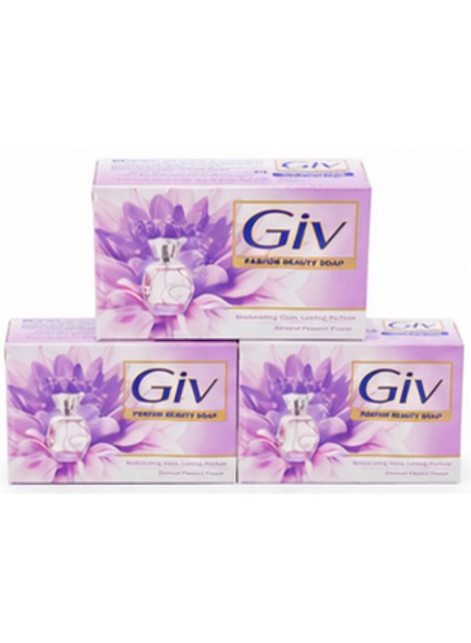 GIV Beauty Soap with Rose Orchid and Grape Seed Oil - 3 PC - 72g - Image 2