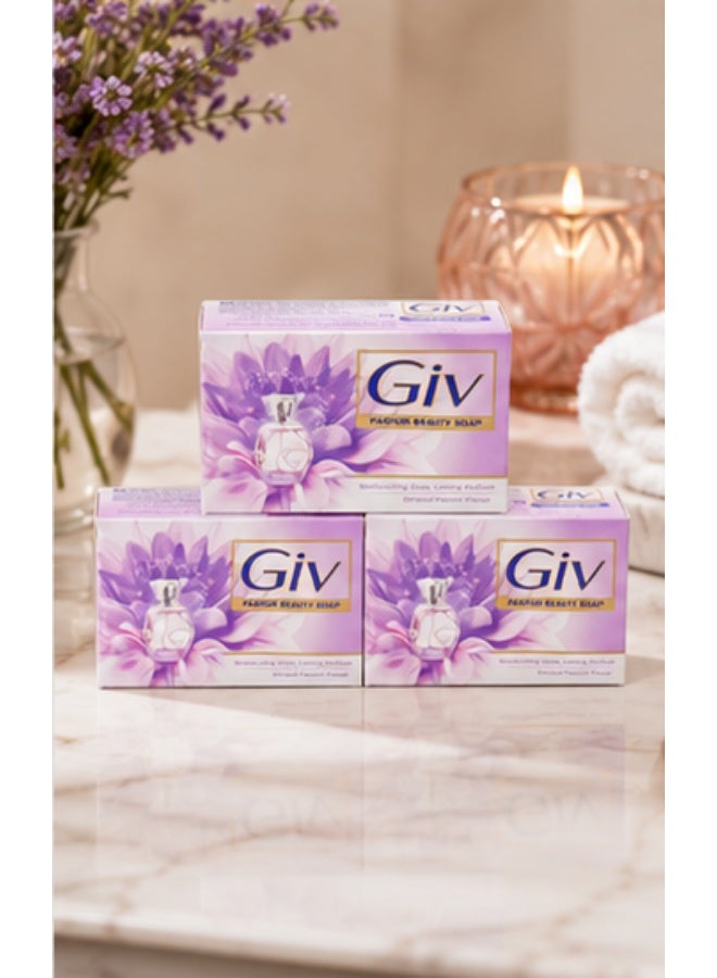 GIV Beauty Soap with Rose Orchid and Grape Seed Oil - 3 PC - 72g - Image 1