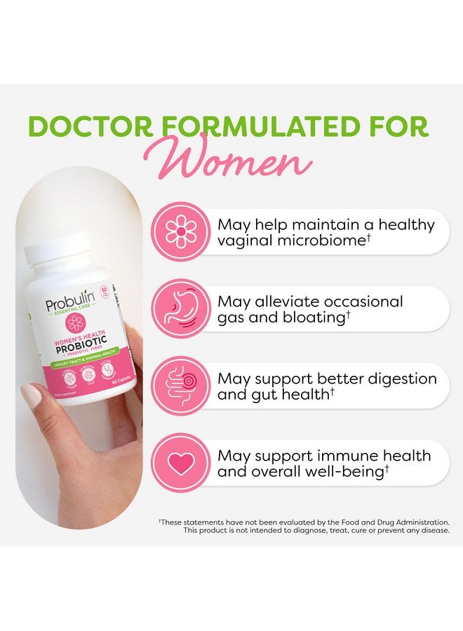 Probulin بروبيولين بروبيوتيك للنساء، مكمل يومي لصحة المهبل والأمعاء والمناعة، كبسولات، 20 مليار وحدة تشكيل مستعمرة، 12 سلالة بروبيوتيك، نباتي، زجاجة تحتوي على 60 كبسولة - Image 3