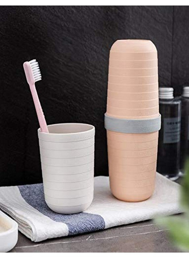 DIMAZO Plastic Portable Hiking Camping Travel Toothbrush & Toothpaste Holder Bathroom Storage Organizer Case (Multi Color) - Image 1