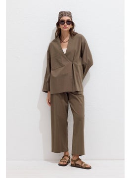 Manuka Cotton Premium Kimono Brown  - Image 2