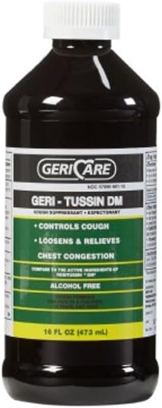 McKesson GeriCare Cold and Cough Relief 100 mg  5 mL Strength Liquid 16 oz Each