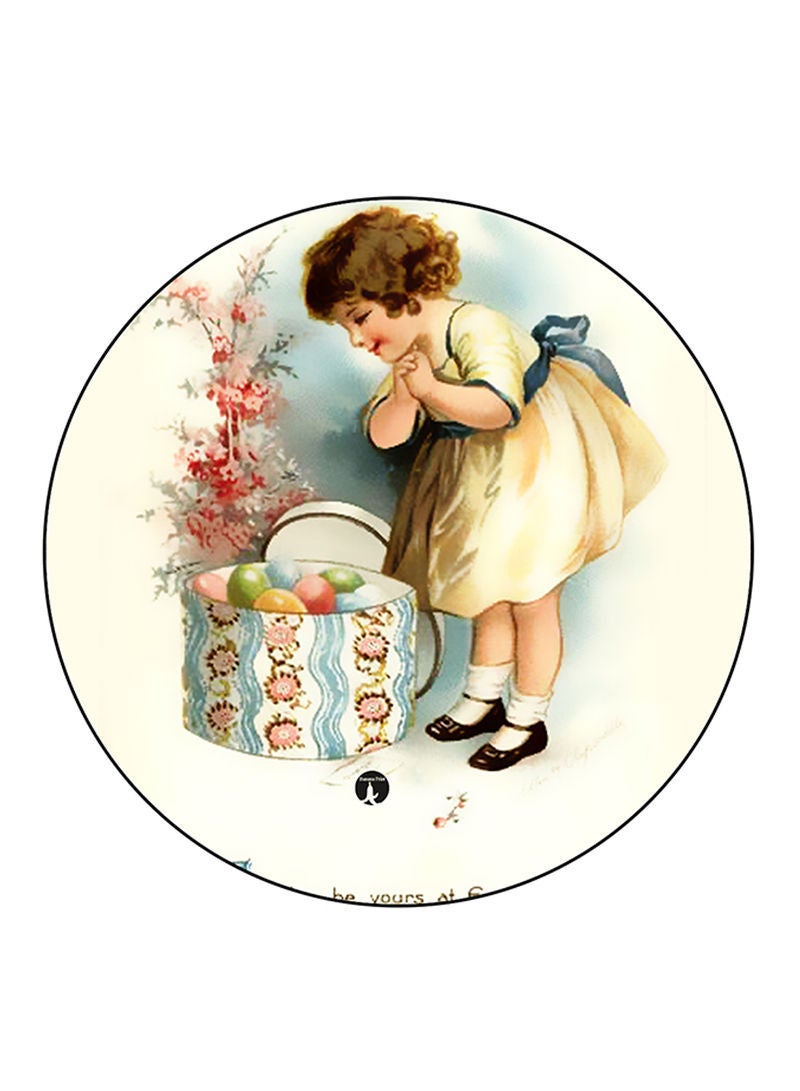 Vintage Art Printed Mouse Pad Multicolour