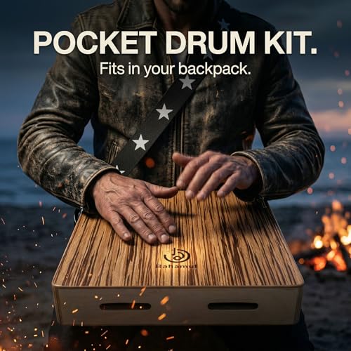 BAHAMUT Travel Cajon Drum -Zebrawood Small Portable Cajon with Strap and Bag, Rich Bass and Bright Treble Sounds, Ideal Gift Drum Box for All Skill Levels - Image 5