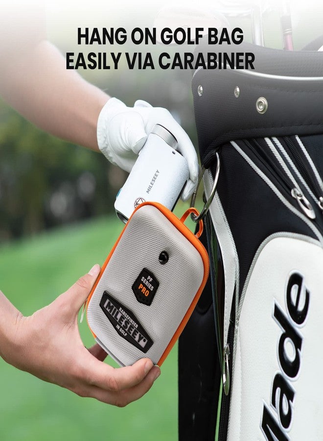MiLESEEY Golf Rangefinder Hard Shell Case - Compatible with Bushnell, Callaway & Tectectec - Universal Range Finder Carry Case Box - EVA Bag with Carabiner Belt Clip for Most Rangefinders (Silver) - Image 4