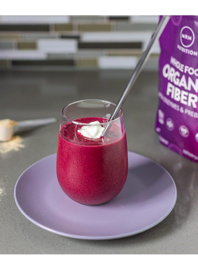 MRM Nutrition Whole Food Organic Fiber | with Enzymes + Prebiotics | Insoluble + Soluble fibers | Digestive Health + Regularity | 6g Fiber per Serving | 32 Servings - Image 4