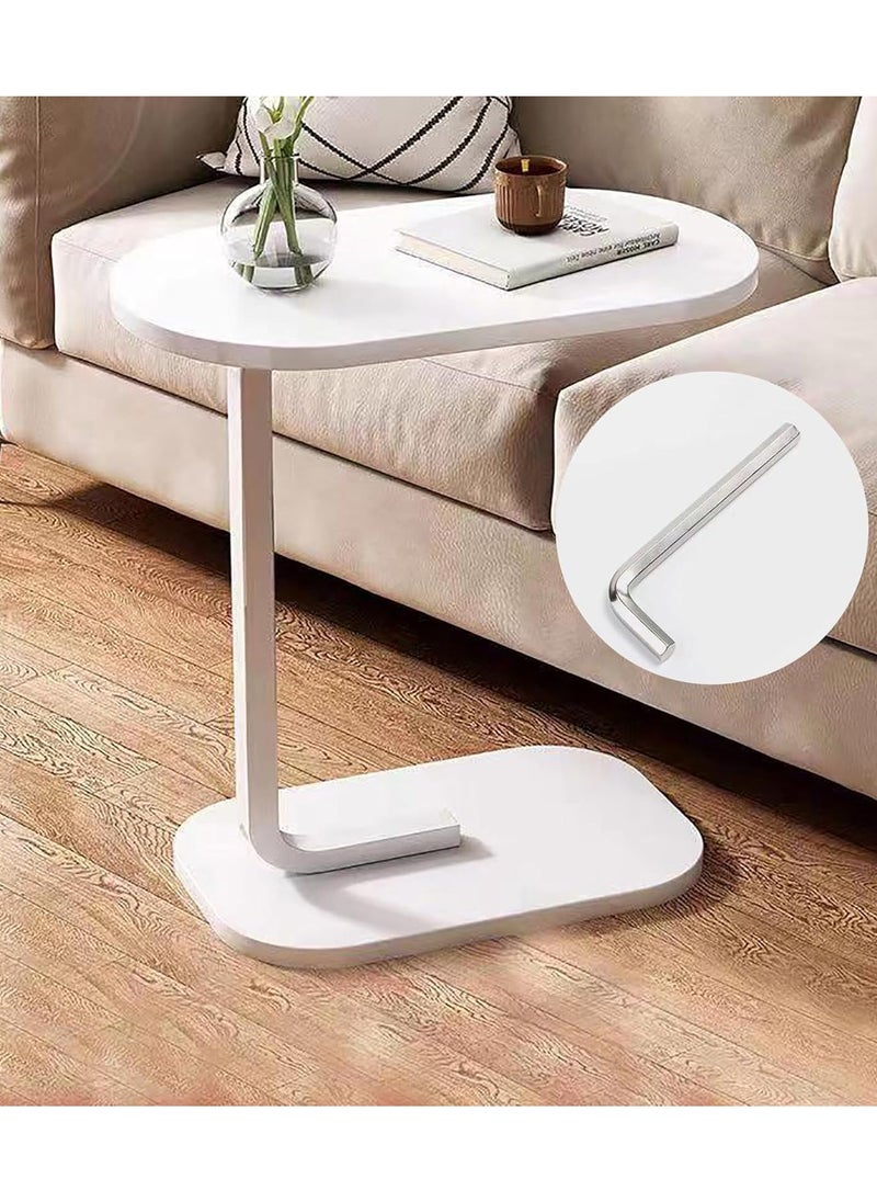 DubaiGallery - Side Table Small Bedside Table Mini Skinny Bedside Table End Table, Space Saving Height 27.6 inches (70 cm) C-Shaped Coffee Table, Side Sofa Snack Table for Sofa Reclining Furniture - Image 1