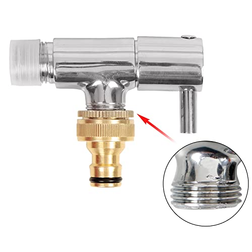 HOKIPO Heavy Duty 3/4" Brass Garden Hose Quick Connector for Kitchen Gardening Car Washing Cleaning - (AR-3864), 50 x 40 mm - Image 5