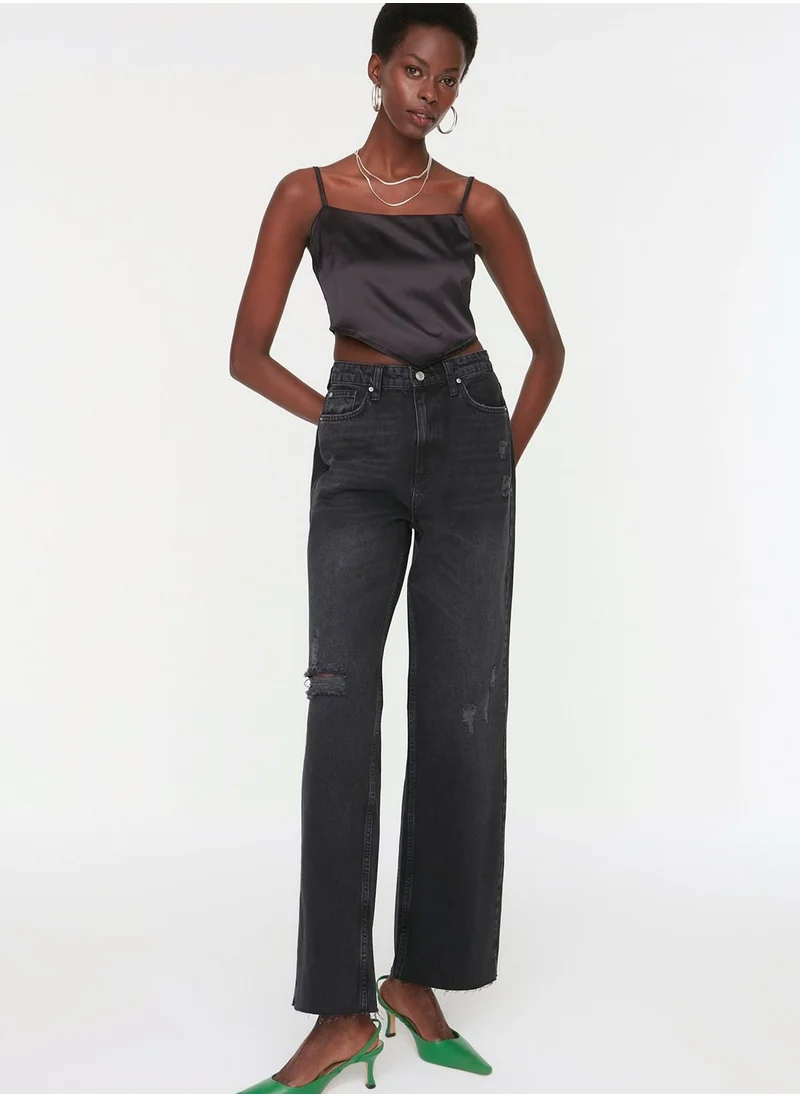 trendyol High Waist Straight Jeans