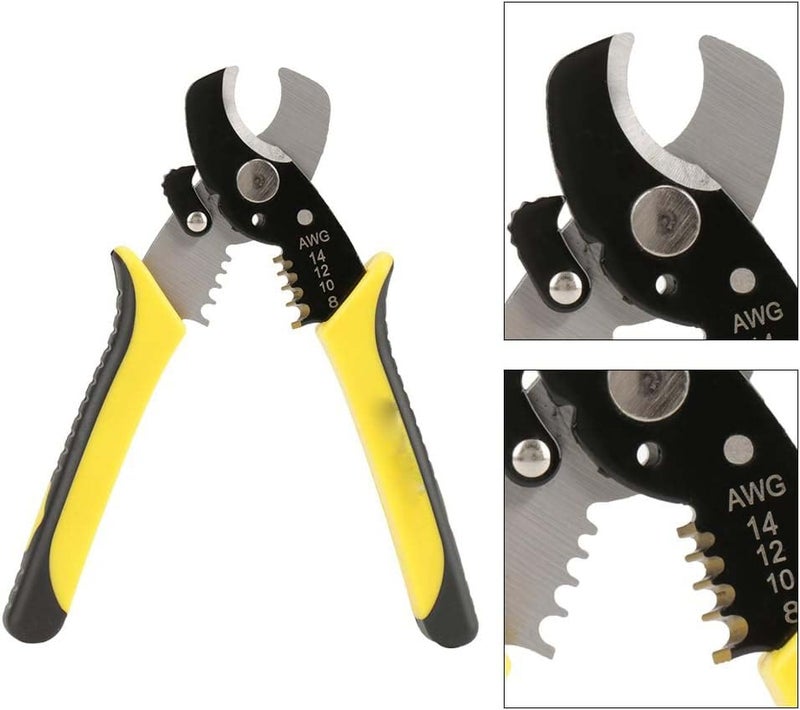 UPTODATETOOLS 2 in 1 Wire Stripper Plier Cable Cutter Cutting Scissor Stripping Pliers Cutter Multi Hand Tool - Image 5