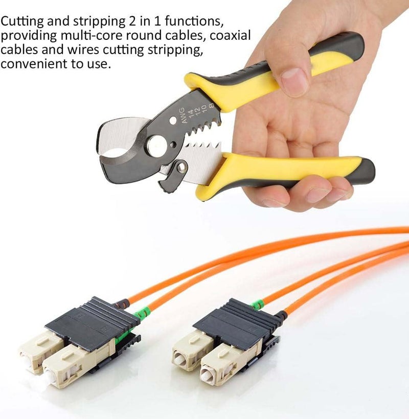 UPTODATETOOLS 2 in 1 Wire Stripper Plier Cable Cutter Cutting Scissor Stripping Pliers Cutter Multi Hand Tool - Image 3