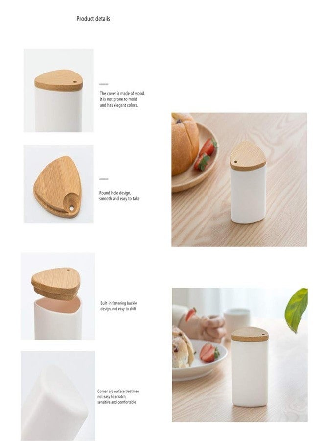 YUDONG Plastic Toothpick Holder,Toothpicks holder with Bamboo Lid Simple Desktop Toothpicks Dispenser Jar Box for Home Restaurant Hotel - Image 5