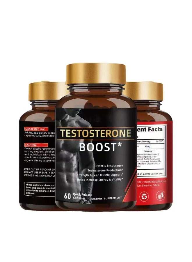 BIYODE Testosterone booster for men Supplement For Men Boost Energy Increase Stamina Enhance Vitality And Performance Daily Workout Supplements for Men 60 Pills - Image 4